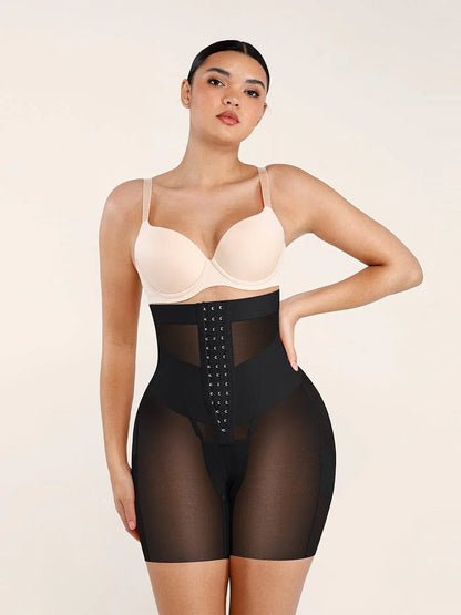 High-Waisted Shaping Briefs Breathable Mesh Waist & Abdomen Control Butt Lifter -