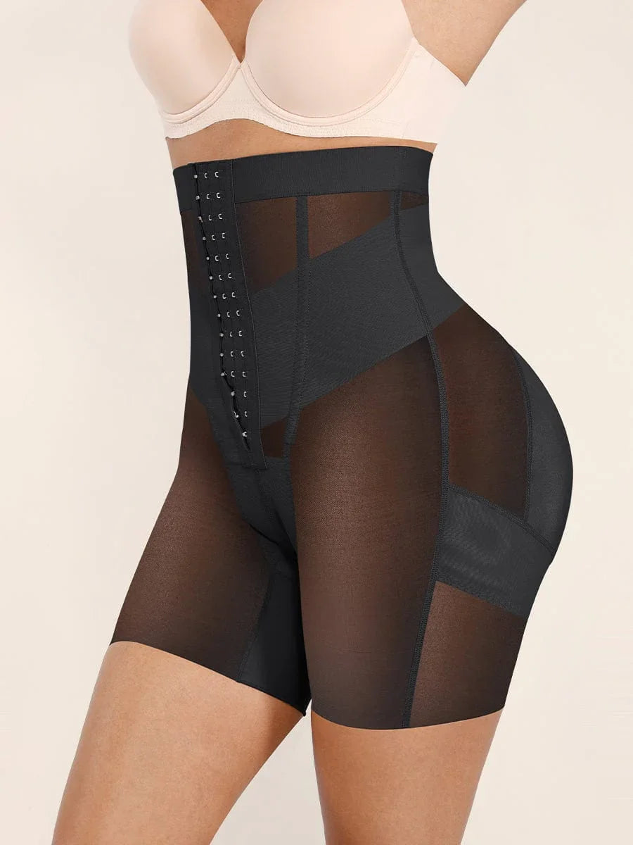 High-Waisted Shaping Briefs Breathable Mesh Waist & Abdomen Control Butt Lifter -