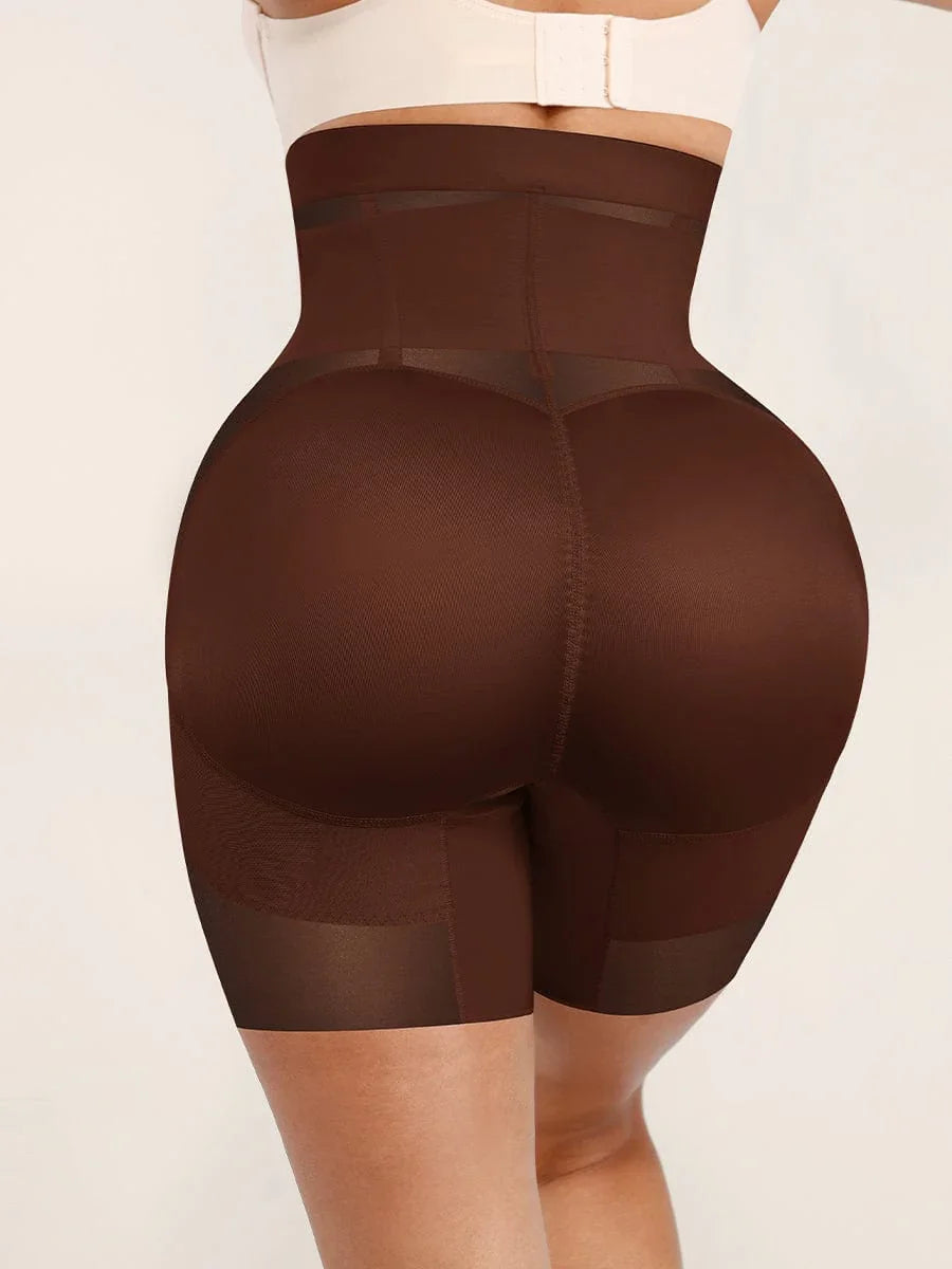 High-Waisted Shaping Briefs Breathable Mesh Waist & Abdomen Control Butt Lifter -