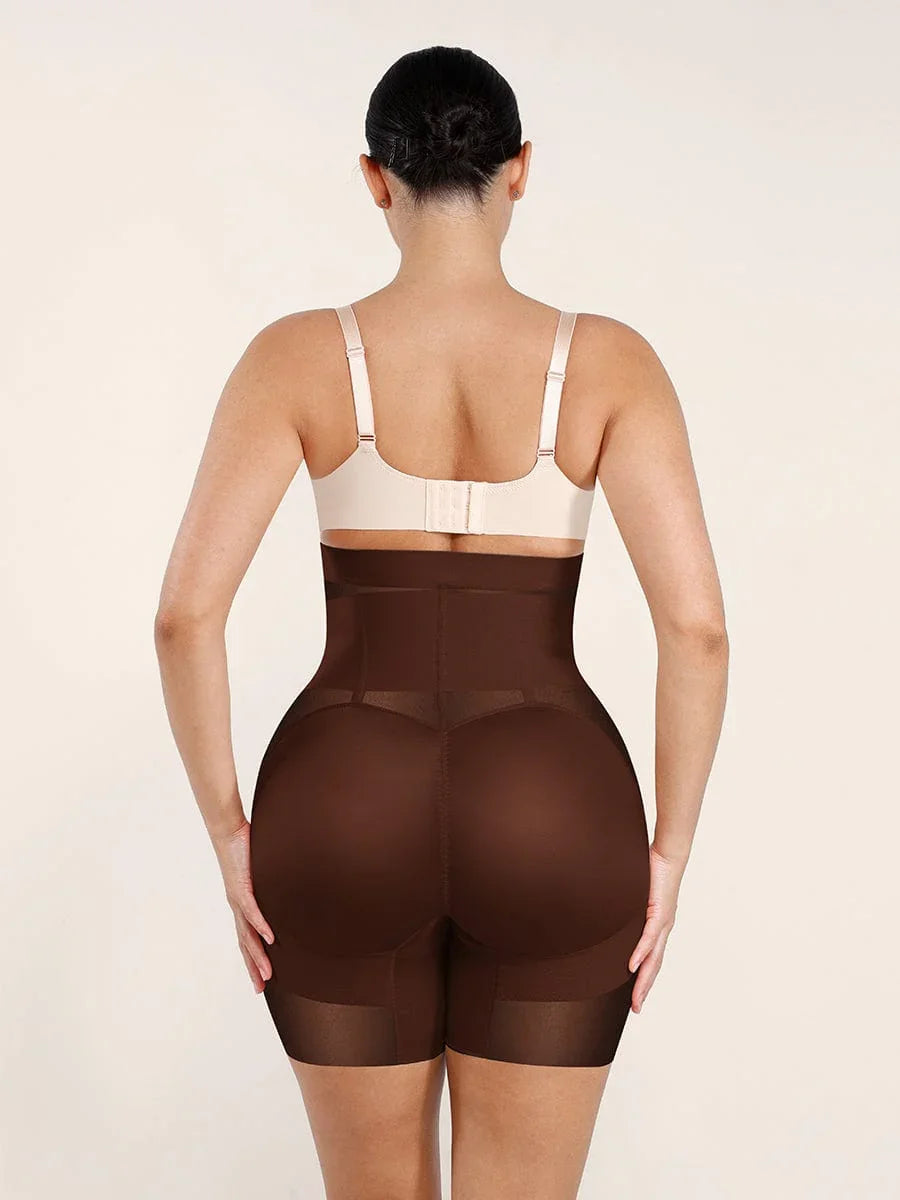 High-Waisted Shaping Briefs Breathable Mesh Waist & Abdomen Control Butt Lifter -