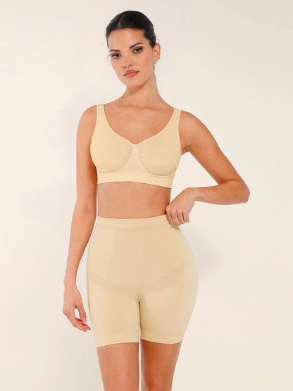 Seamless Slimming Mid-Waist Tummy Control Boyshorts Panties -