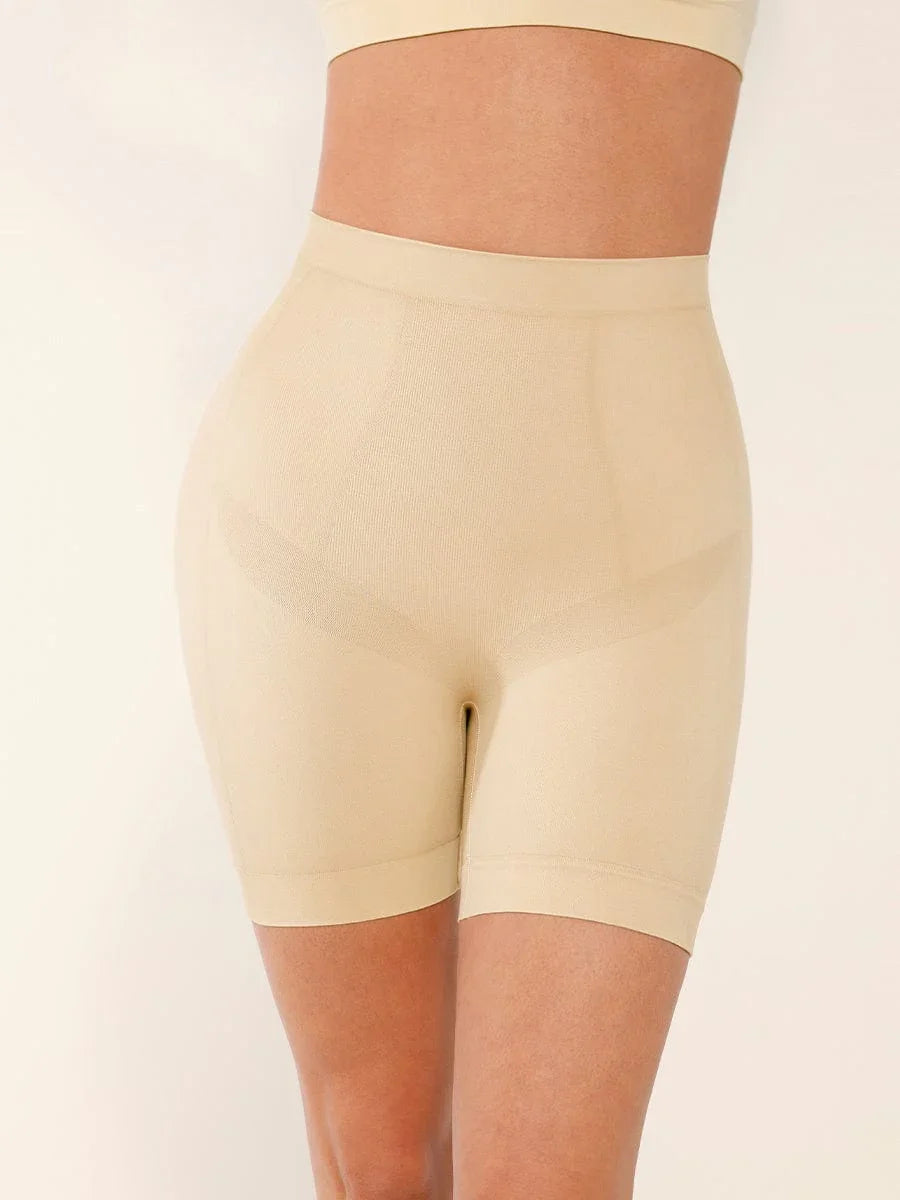 Seamless Slimming Mid-Waist Tummy Control Boyshorts Panties -