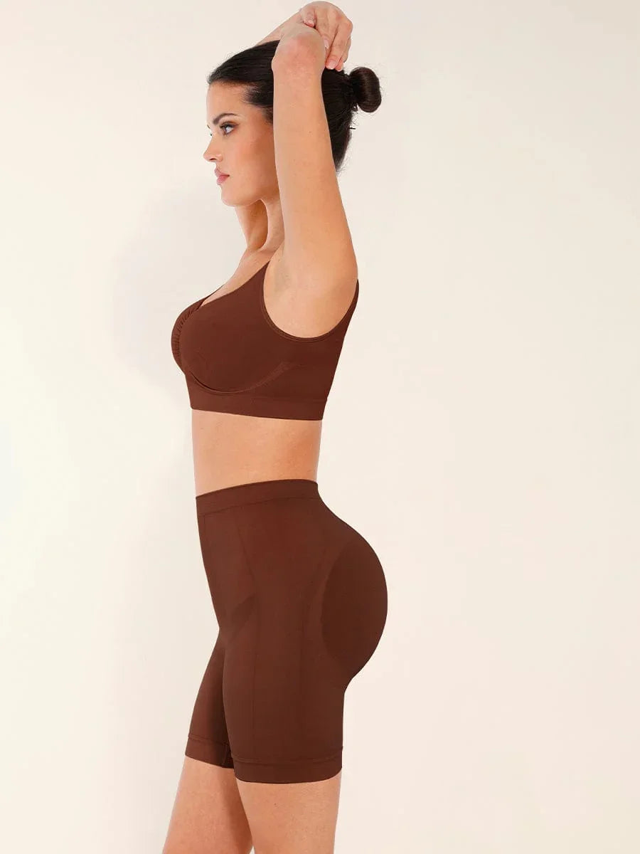 Seamless Slimming Mid-Waist Tummy Control Boyshorts Panties -