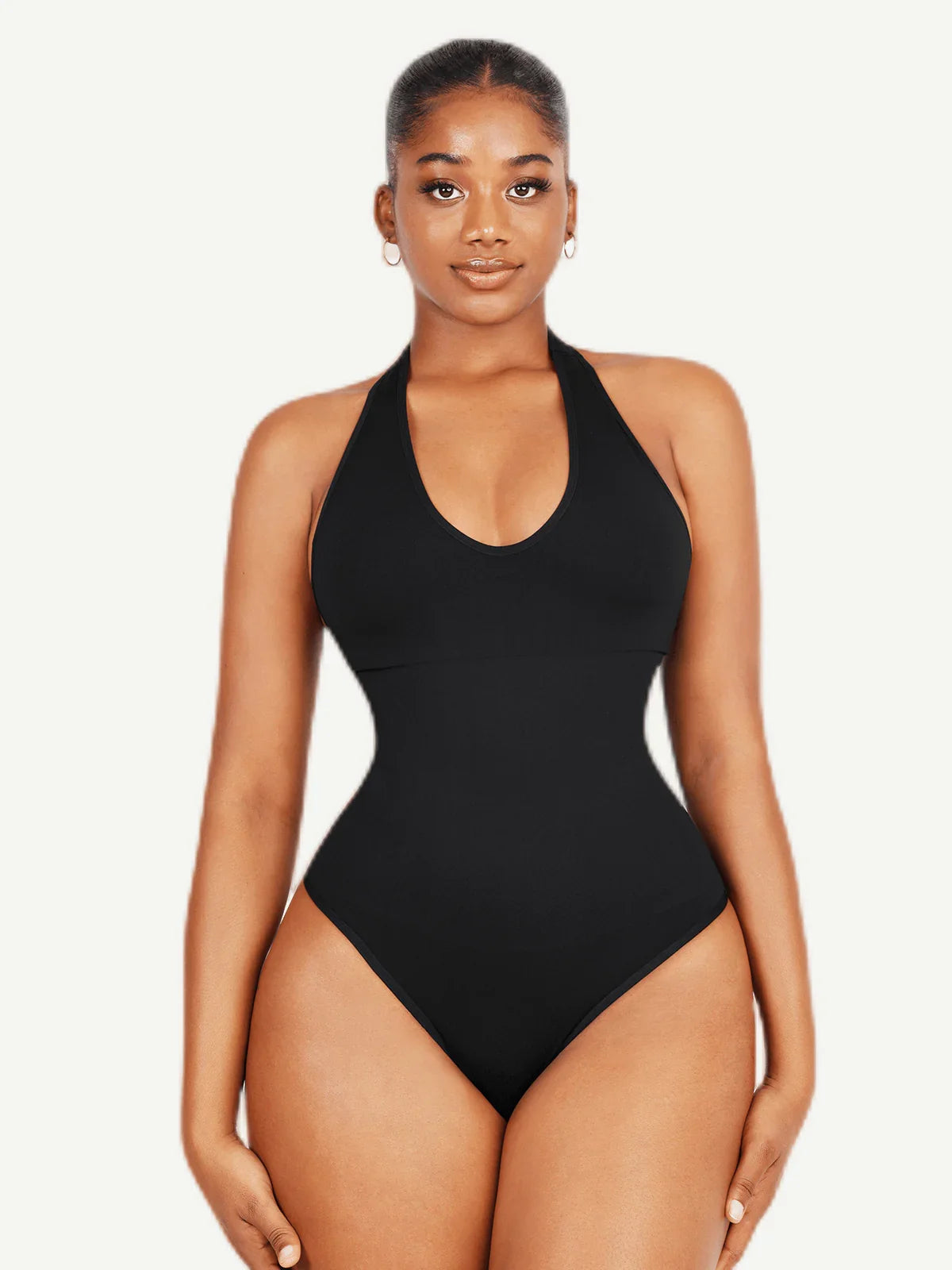Seamless Hanging Neck Bodysuit Shapewear -