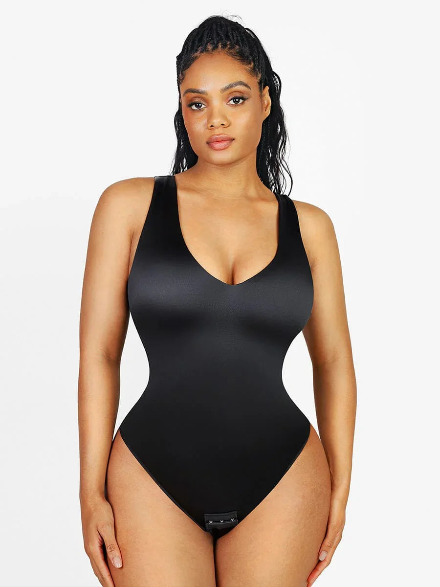 Deep V-neck Waist Abdomen sculpting Bodysuit -