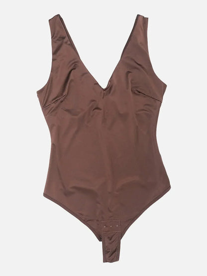 Deep V-neck Waist Abdomen sculpting Bodysuit -