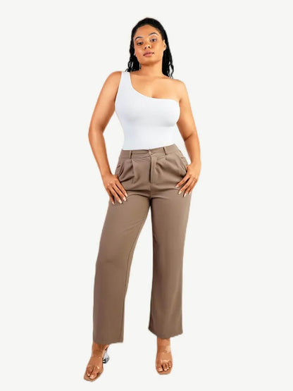 Seamless One-Shoulder Waist Sculpting Tummy Control Body Bodysuit -