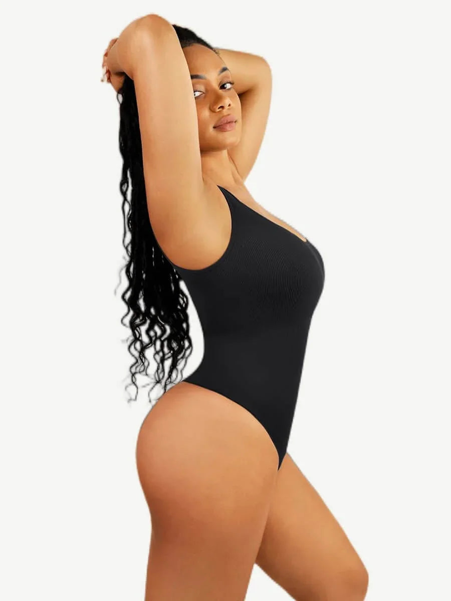 Seamless One-Shoulder Waist Sculpting Tummy Control Body Bodysuit -