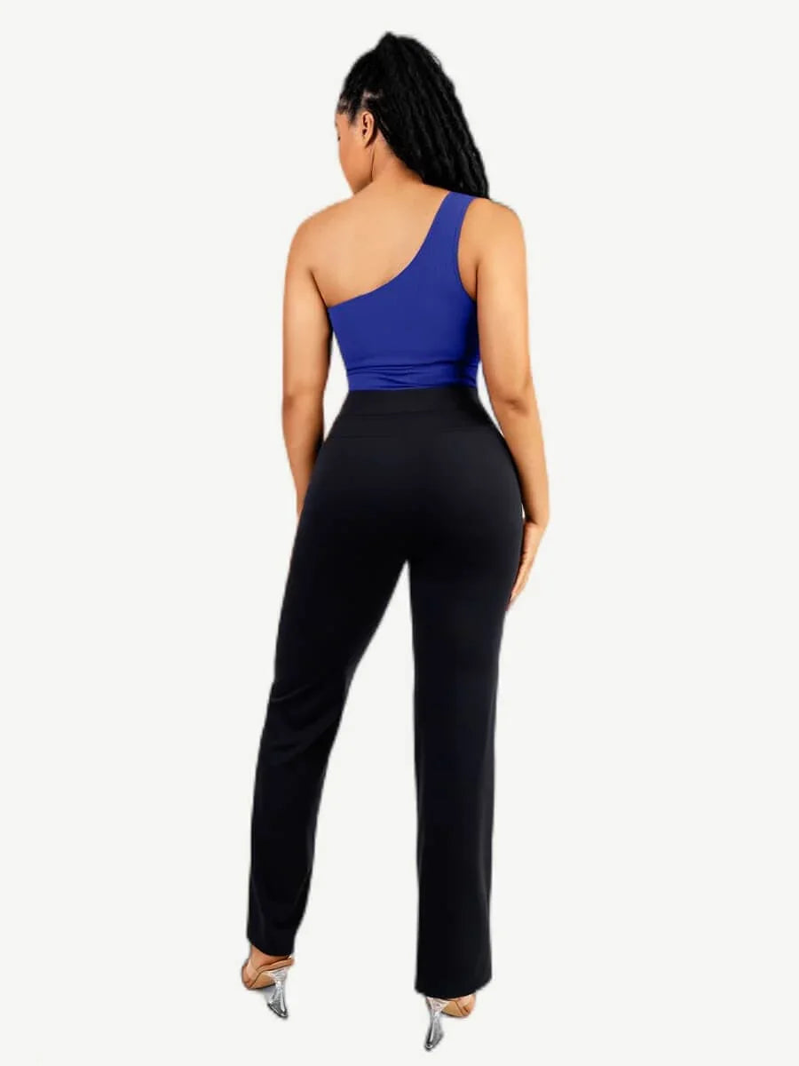 Seamless One-Shoulder Waist Sculpting Tummy Control Body Bodysuit -