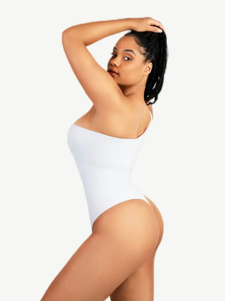 Seamless One-Shoulder Waist Sculpting Tummy Control Body Bodysuit -