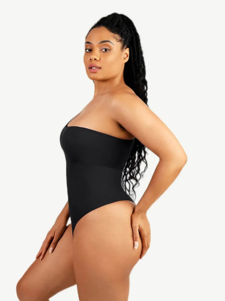 Seamless One-Shoulder Waist Sculpting Tummy Control Body Bodysuit -