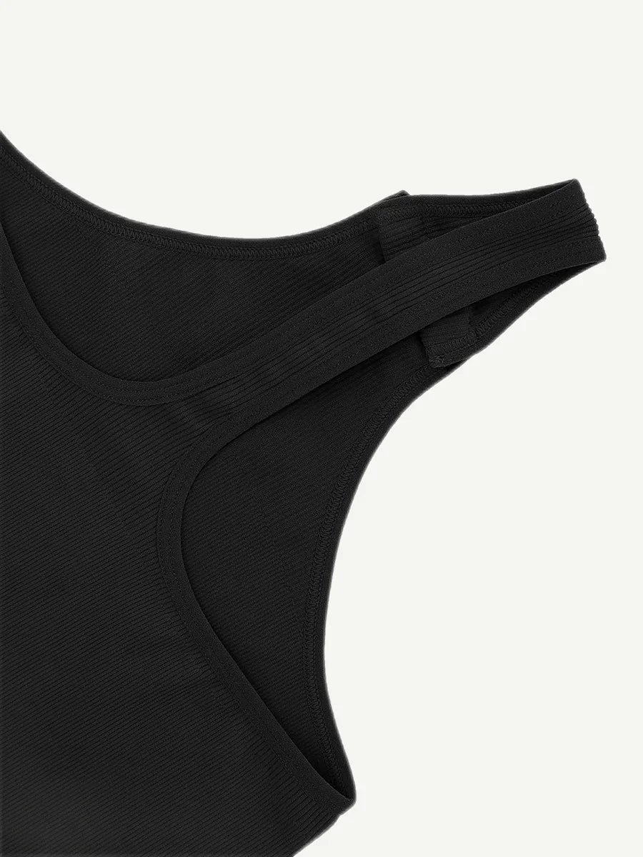 Seamless One-Shoulder Waist Sculpting Tummy Control Body Bodysuit -
