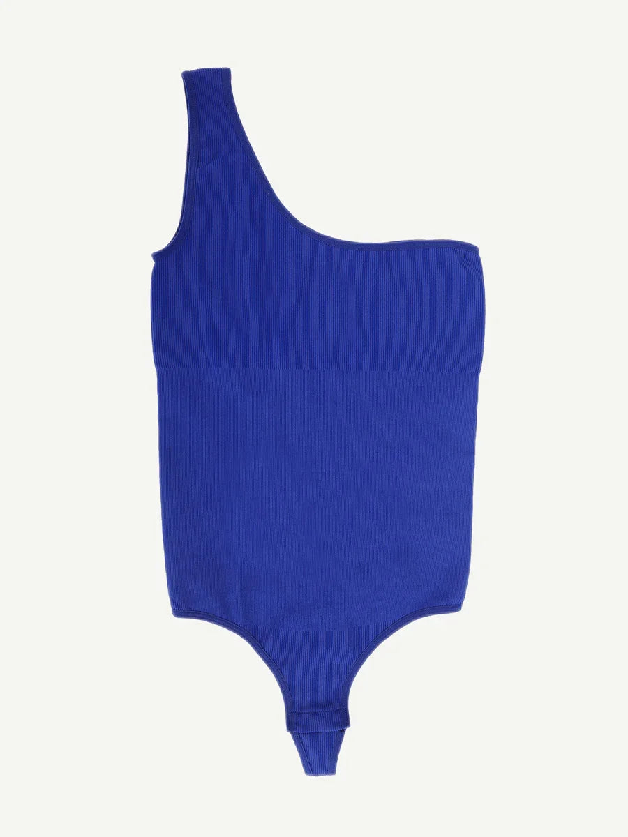 Seamless One-Shoulder Waist Sculpting Tummy Control Body Bodysuit -