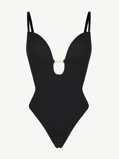 One-piece Front Low-cut Beauty Back Wedding Thong Bodysuit -