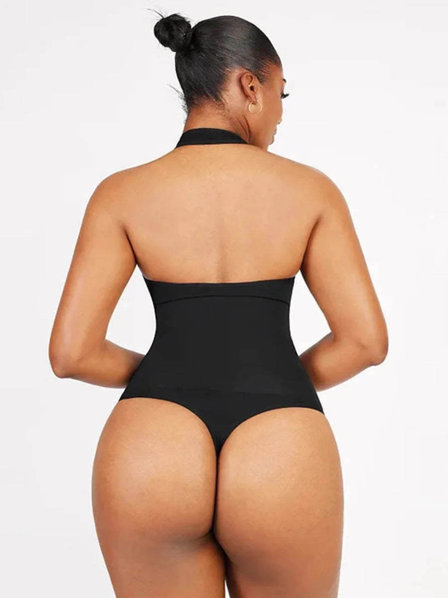 Seamless Hanging Neck Bodysuit Shapewear -