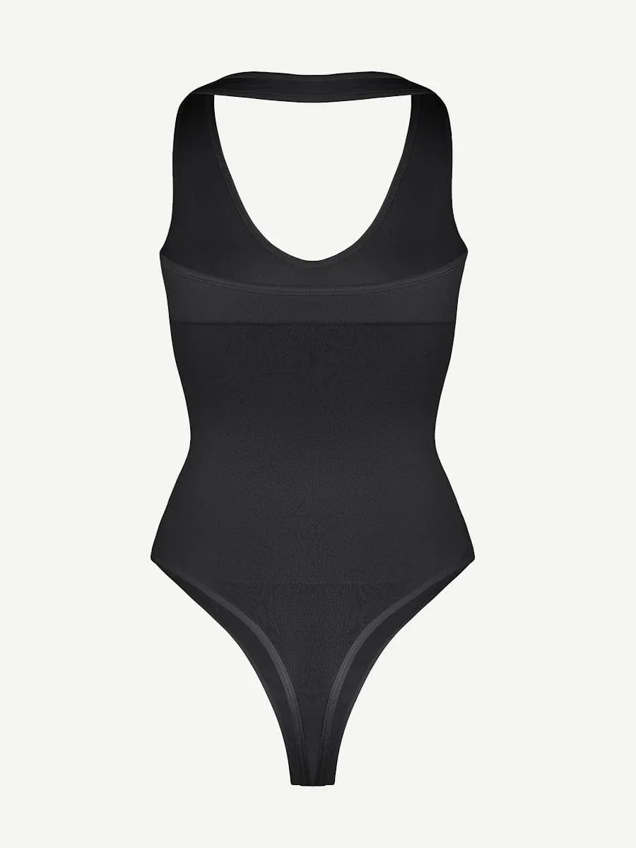 Seamless Hanging Neck Bodysuit Shapewear -