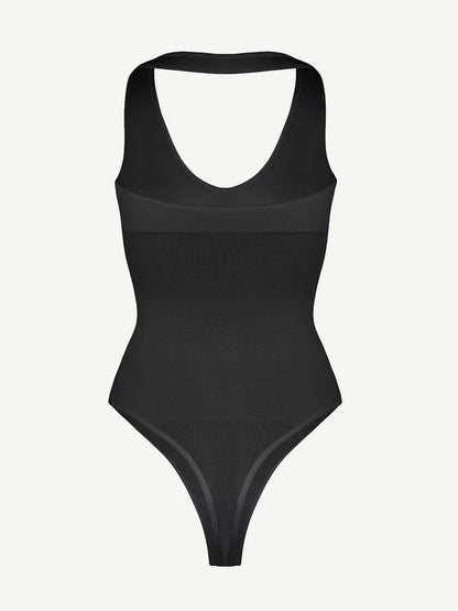 Seamless Hanging Neck Bodysuit Shapewear -
