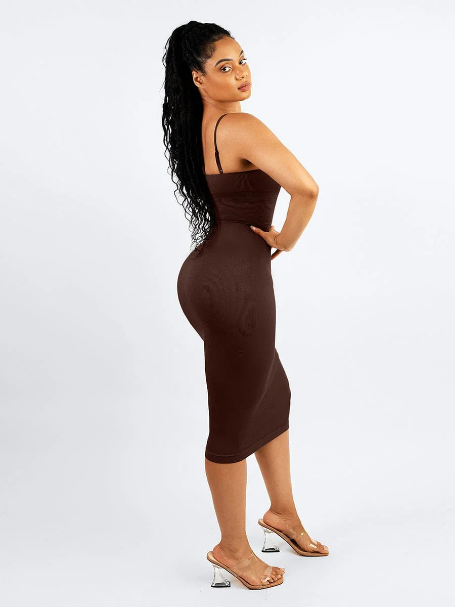 Eco-friendly Seamless 360° Waist Control Midi Shaping Dress -