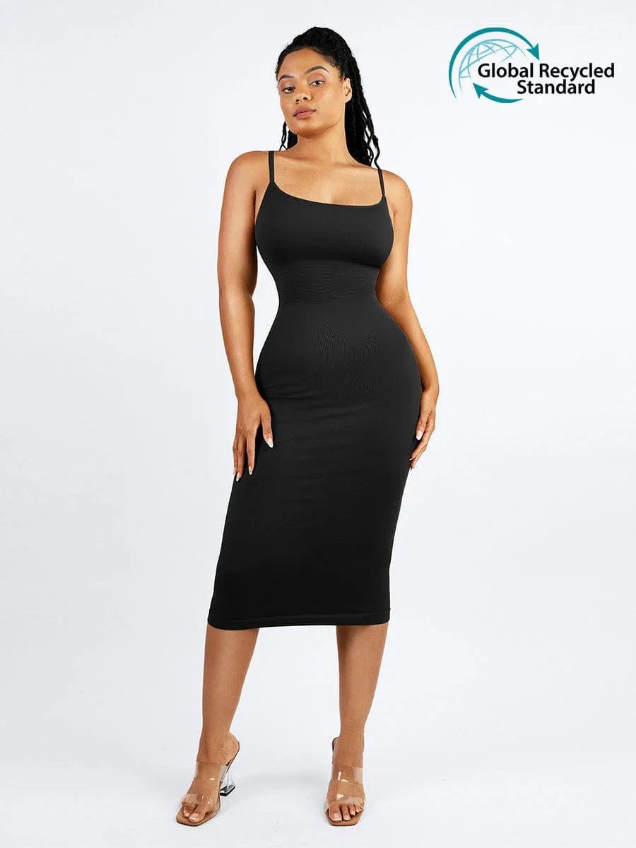 Eco-friendly Seamless 360° Waist Control Midi Shaping Dress -