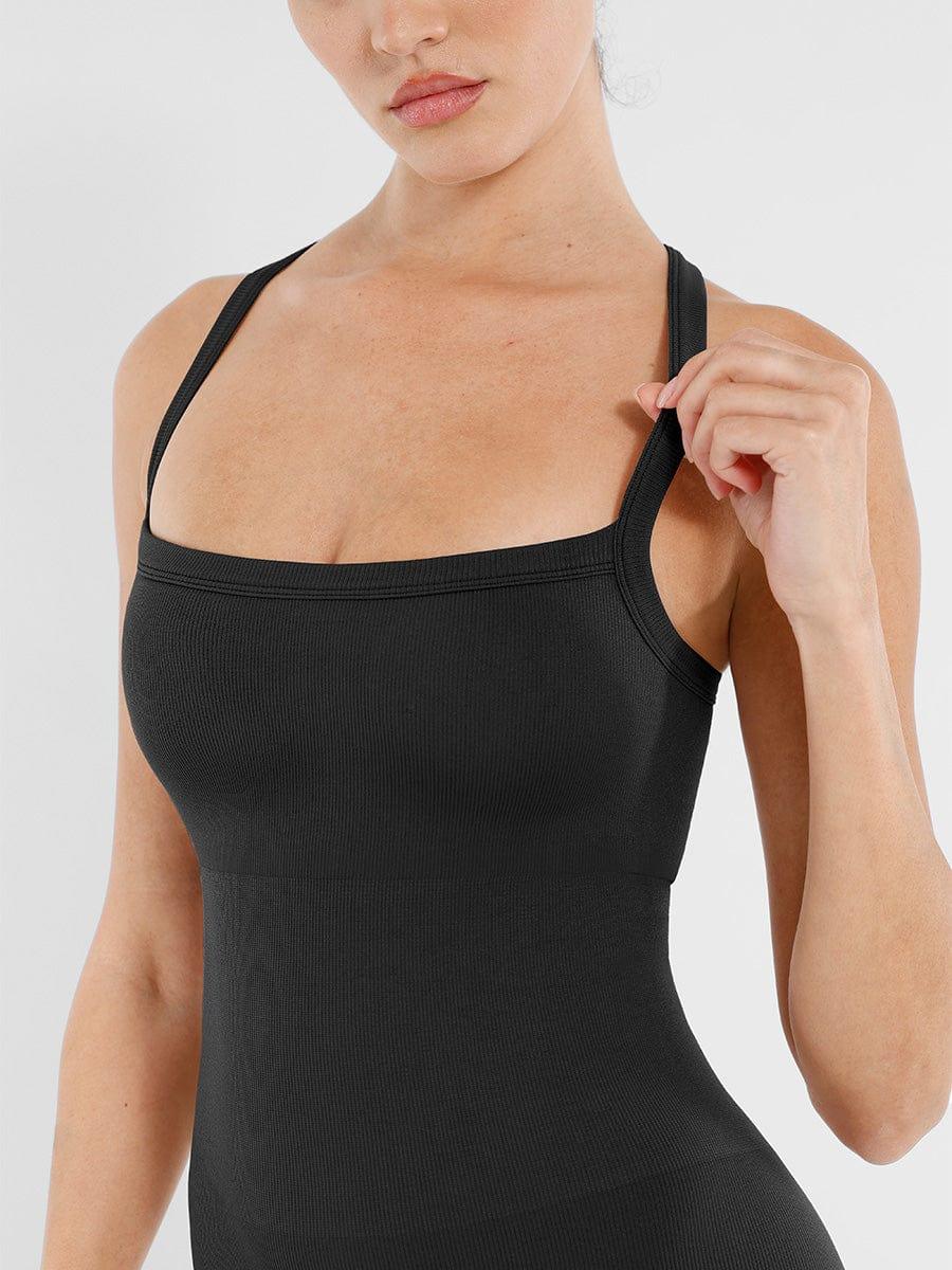 Seamless Sports Shaping 2 in 1 Waist and Tummy Control Bra-free Jumpsuit -