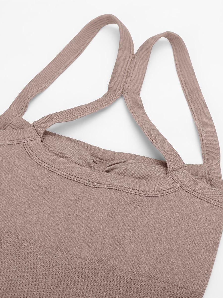 Seamless Sports Shaping 2 in 1 Waist and Tummy Control Bra-free Jumpsuit -