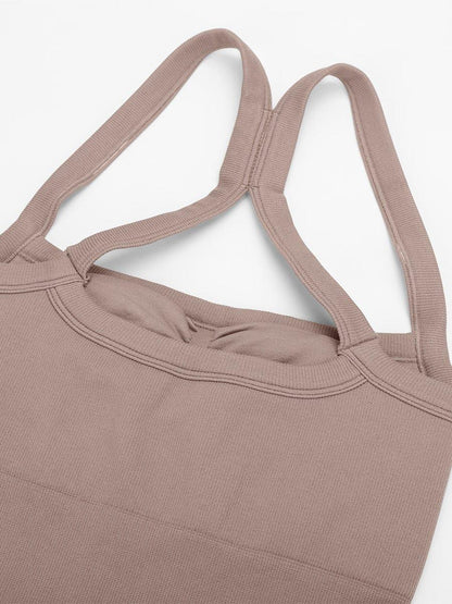 Seamless Sports Shaping 2 in 1 Waist and Tummy Control Bra-free Jumpsuit -