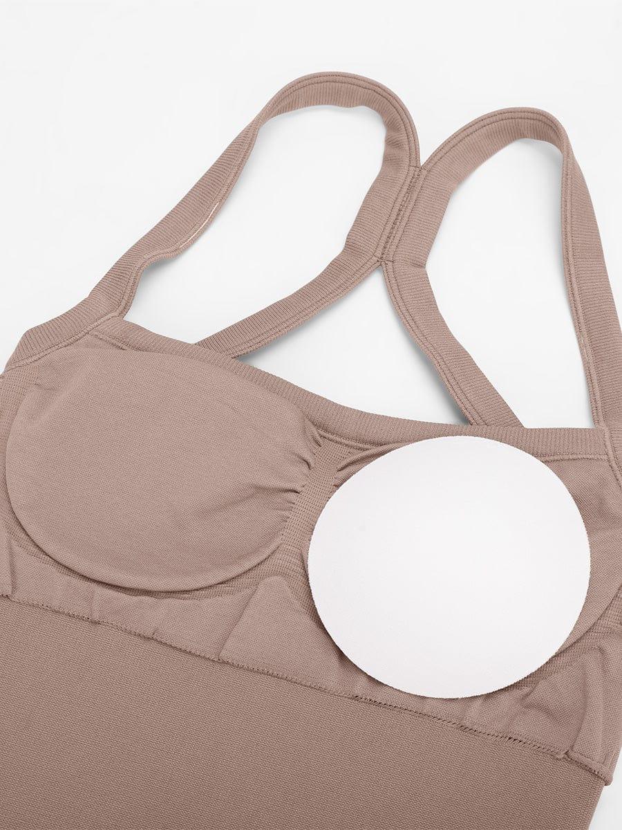 Seamless Sports Shaping 2 in 1 Waist and Tummy Control Bra-free Jumpsuit -