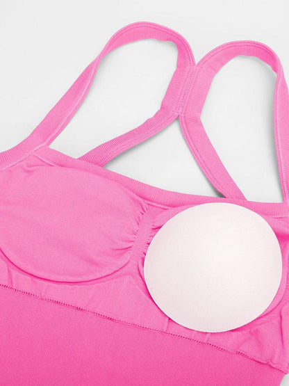 Seamless Sports Shaping 2 in 1 Waist and Tummy Control Bra-free Jumpsuit -