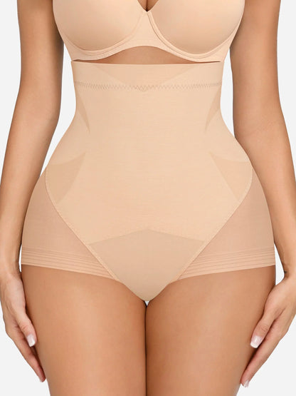 High-Waisted Sculpting Shapewear Briefs for Women – Tummy Control Slimming Underwear -