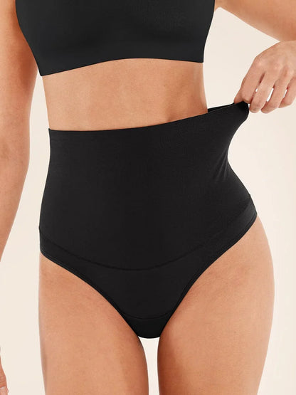 High Waist Tummy Control Thong Shapewear Panties -