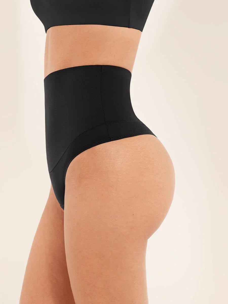 High Waist Tummy Control Thong Shapewear Panties -