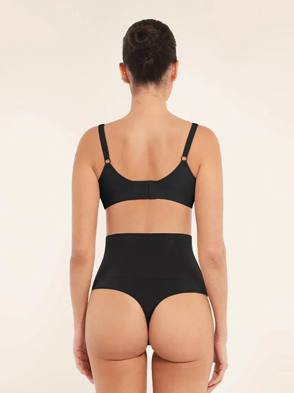 High Waist Tummy Control Thong Shapewear Panties -