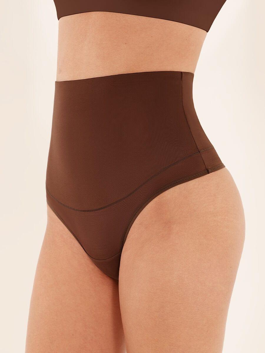 High Waist Tummy Control Thong Shapewear Panties -