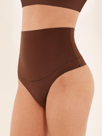 High Waist Tummy Control Thong Shapewear Panties -