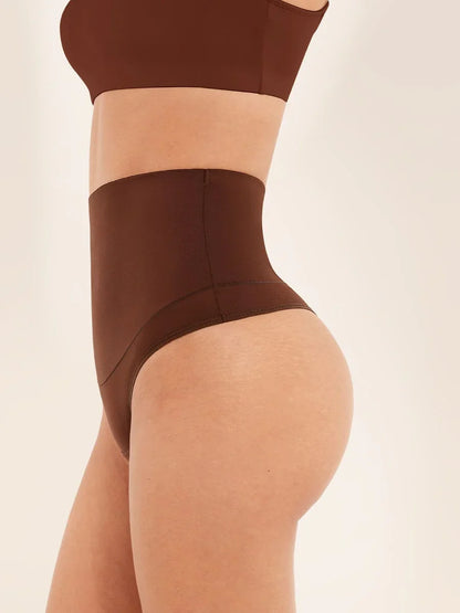 High Waist Tummy Control Thong Shapewear Panties -