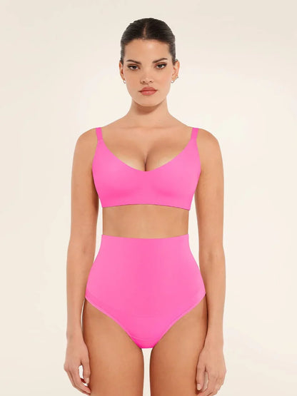 High Waist Tummy Control Thong Shapewear Panties -