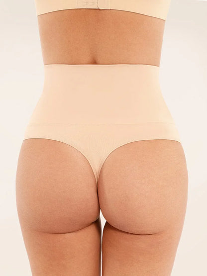 High Waist Tummy Control Thong Shapewear Panties -