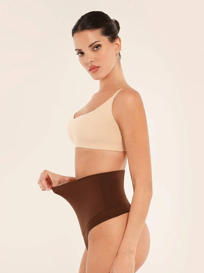 High Waist Tummy Control Thong Shapewear Panties -