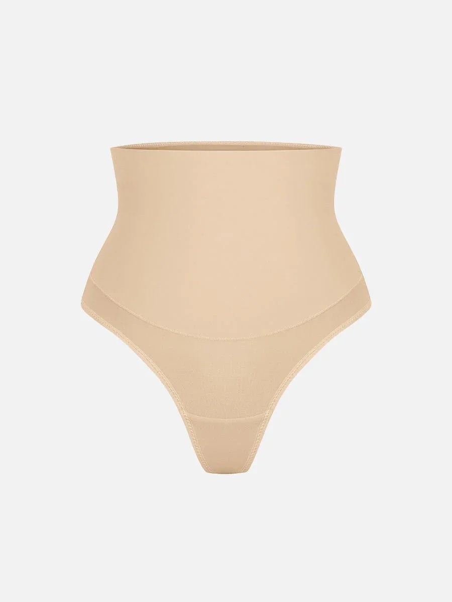 High Waist Tummy Control Thong Shapewear Panties -