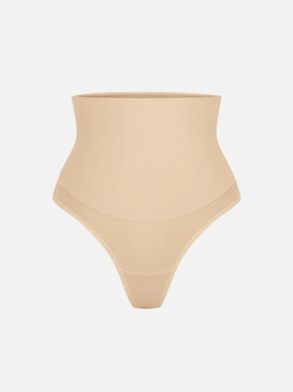 High Waist Tummy Control Thong Shapewear Panties -