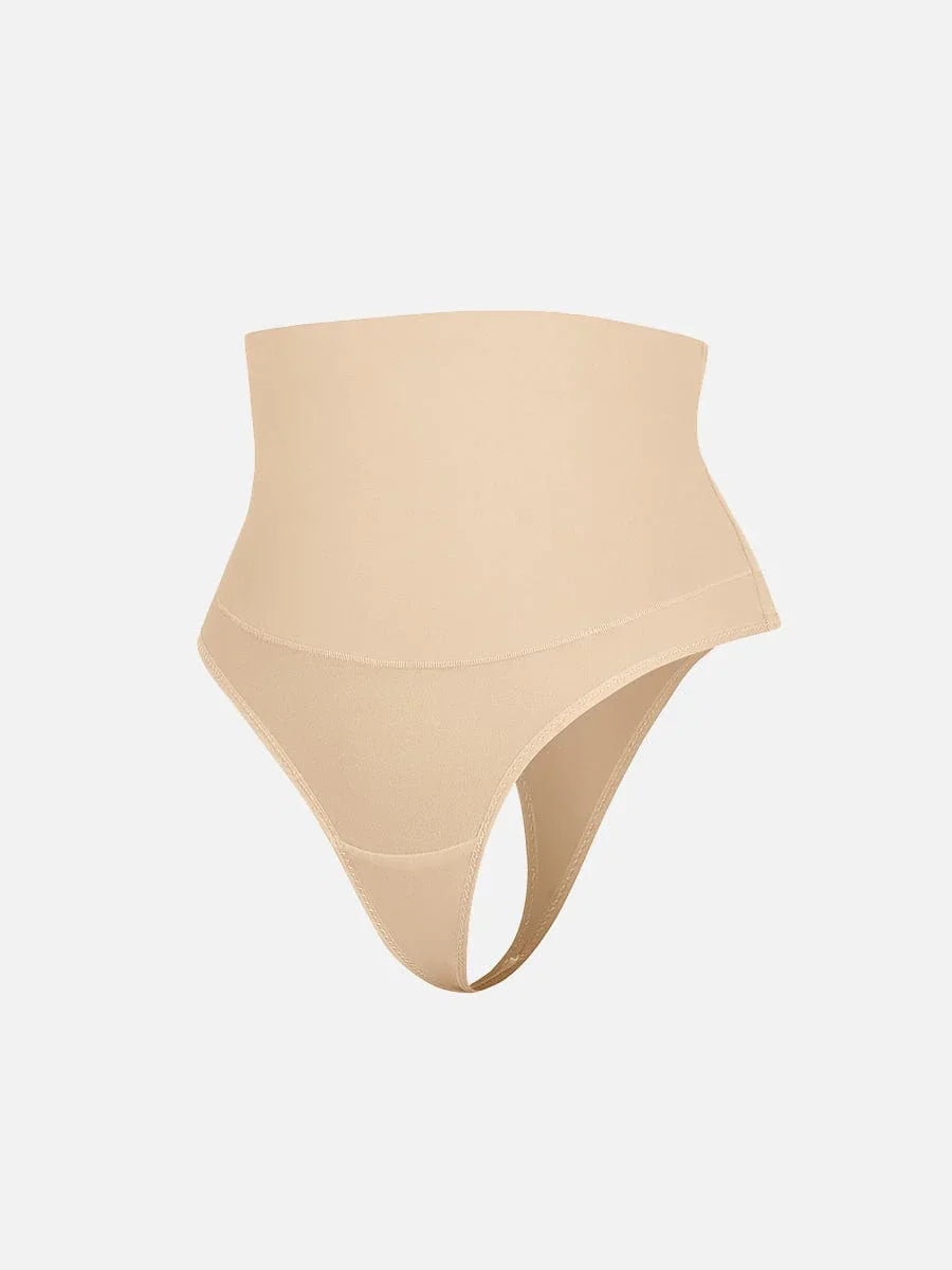 High Waist Tummy Control Thong Shapewear Panties -
