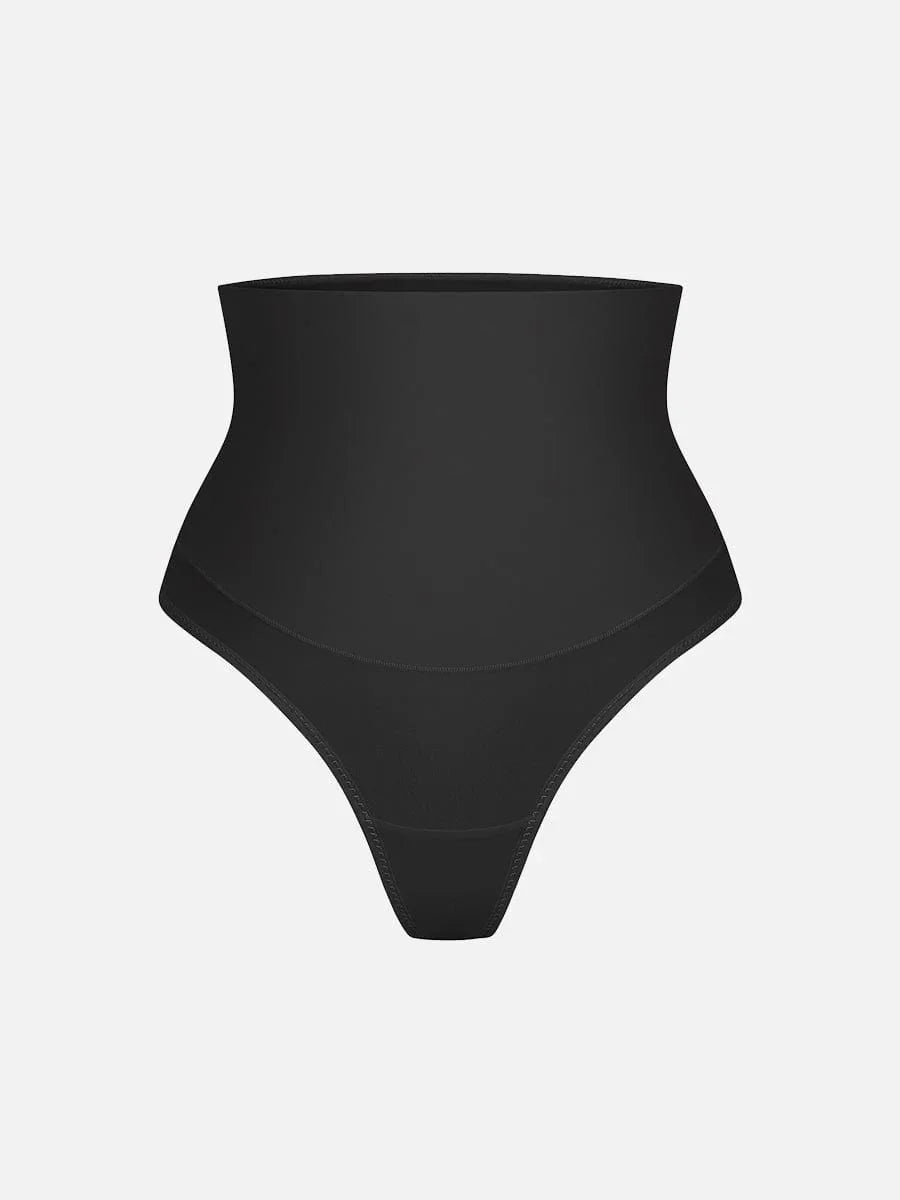 High Waist Tummy Control Thong Shapewear Panties -