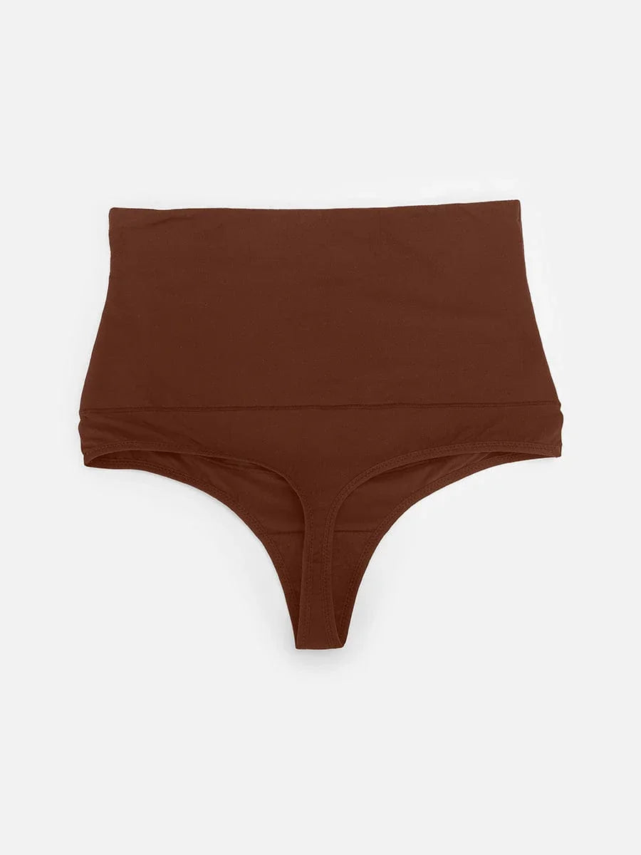 High Waist Tummy Control Thong Shapewear Panties -
