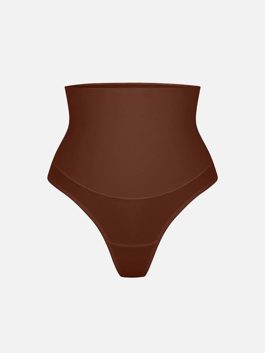 High Waist Tummy Control Thong Shapewear Panties -