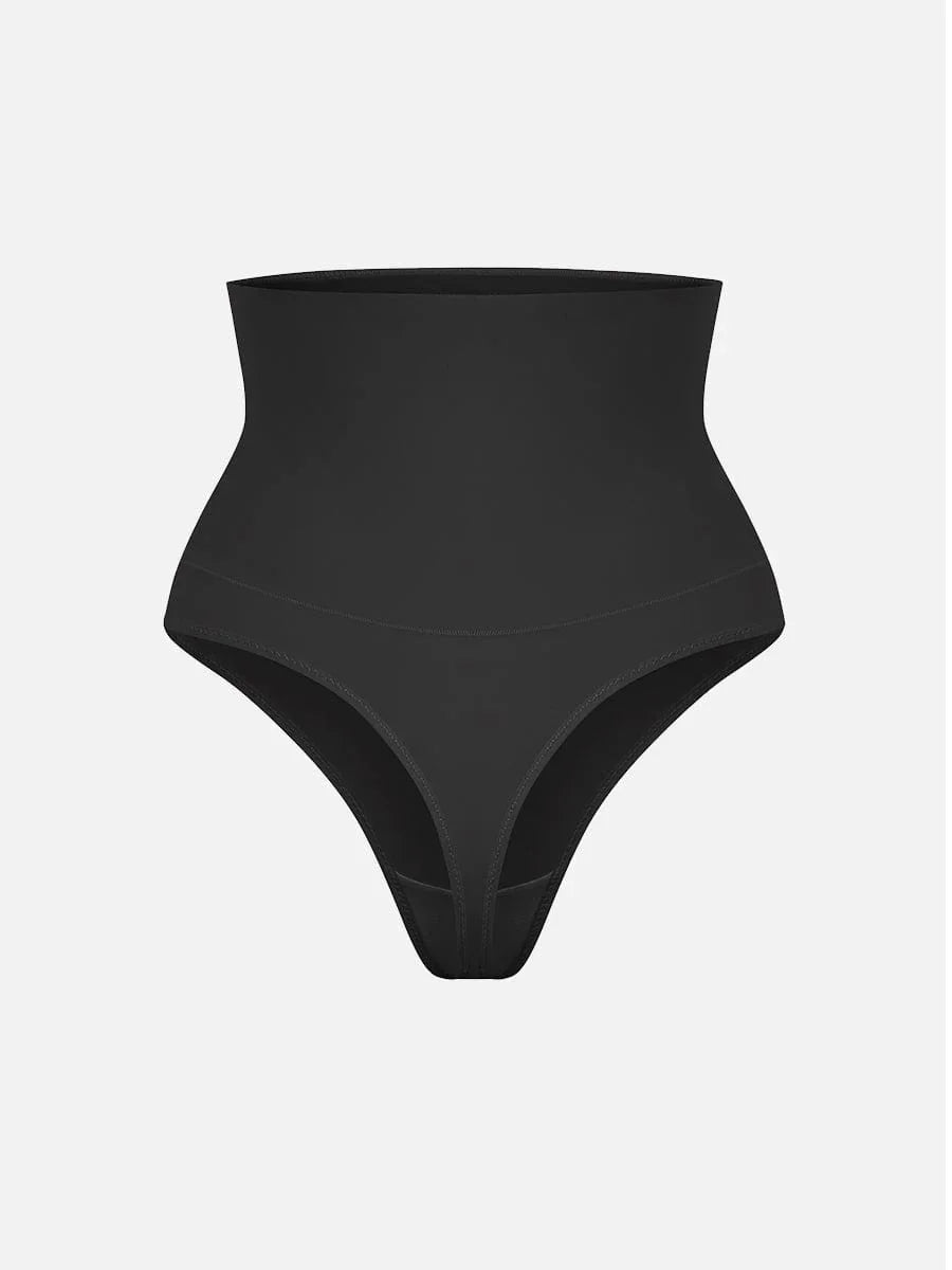 High Waist Tummy Control Thong Shapewear Panties -