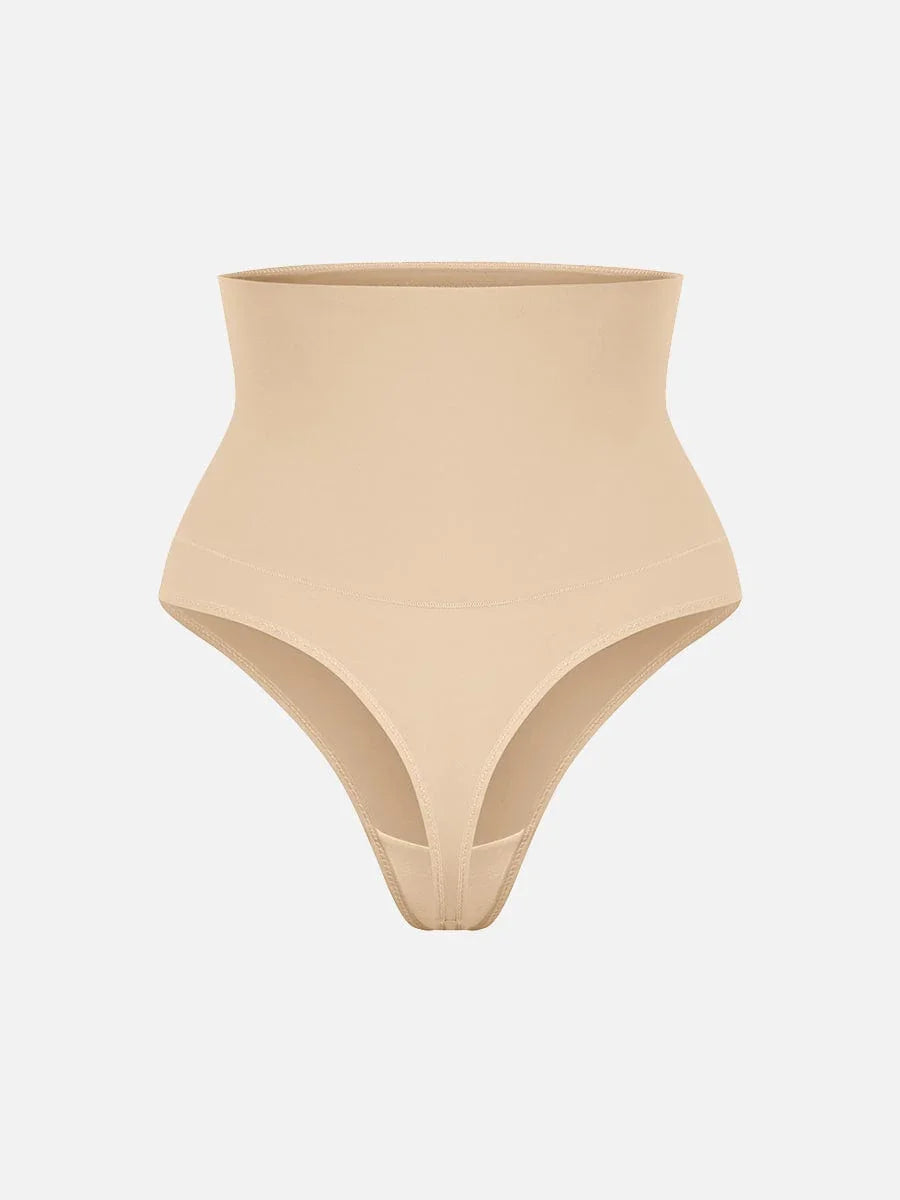 High Waist Tummy Control Thong Shapewear Panties -