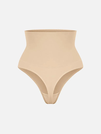 High Waist Tummy Control Thong Shapewear Panties -