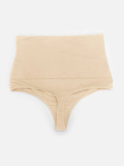High Waist Tummy Control Thong Shapewear Panties -