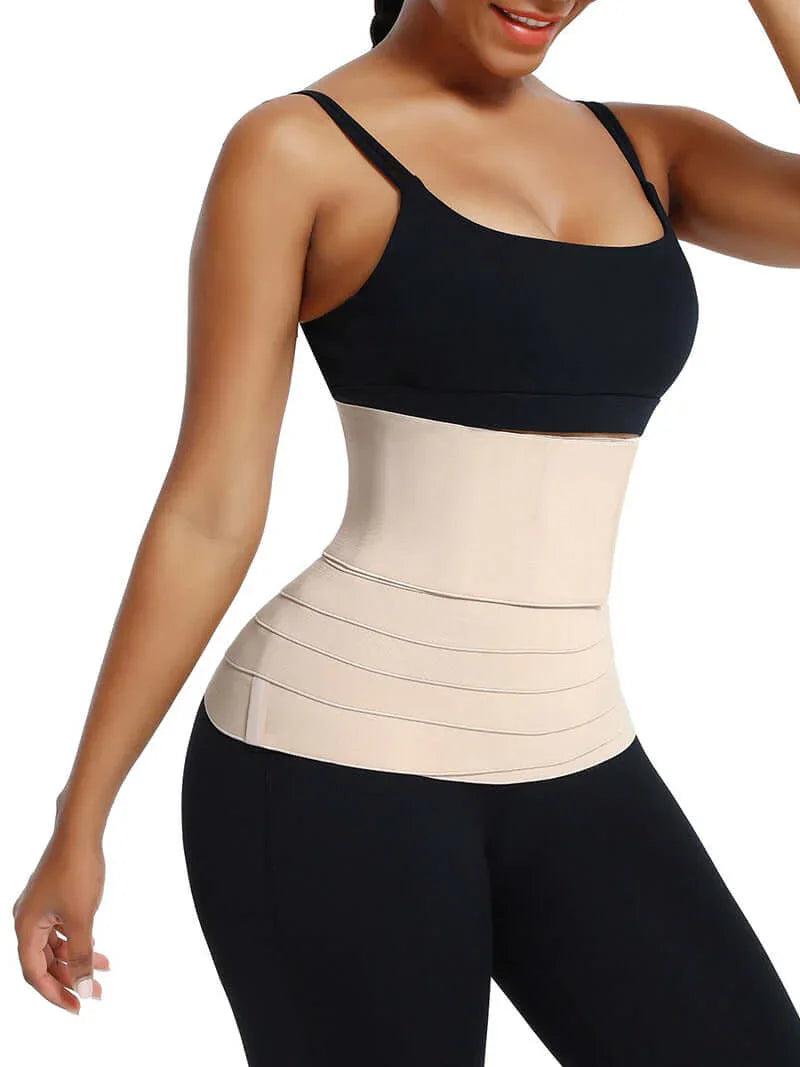 Wholesale Black Latex Tummy Wrap Compression Band Higher Power -