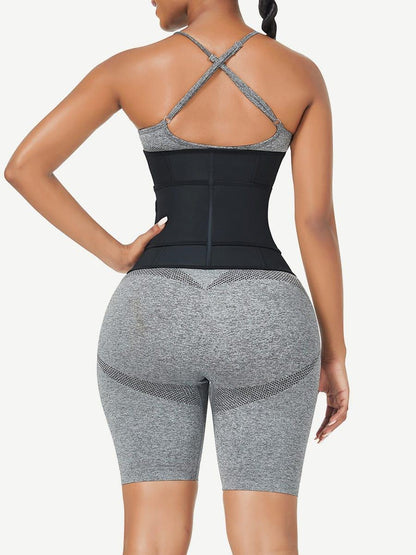 Wholesale Black Bust Support Latex Waist Trainer With Belt Firm Control -